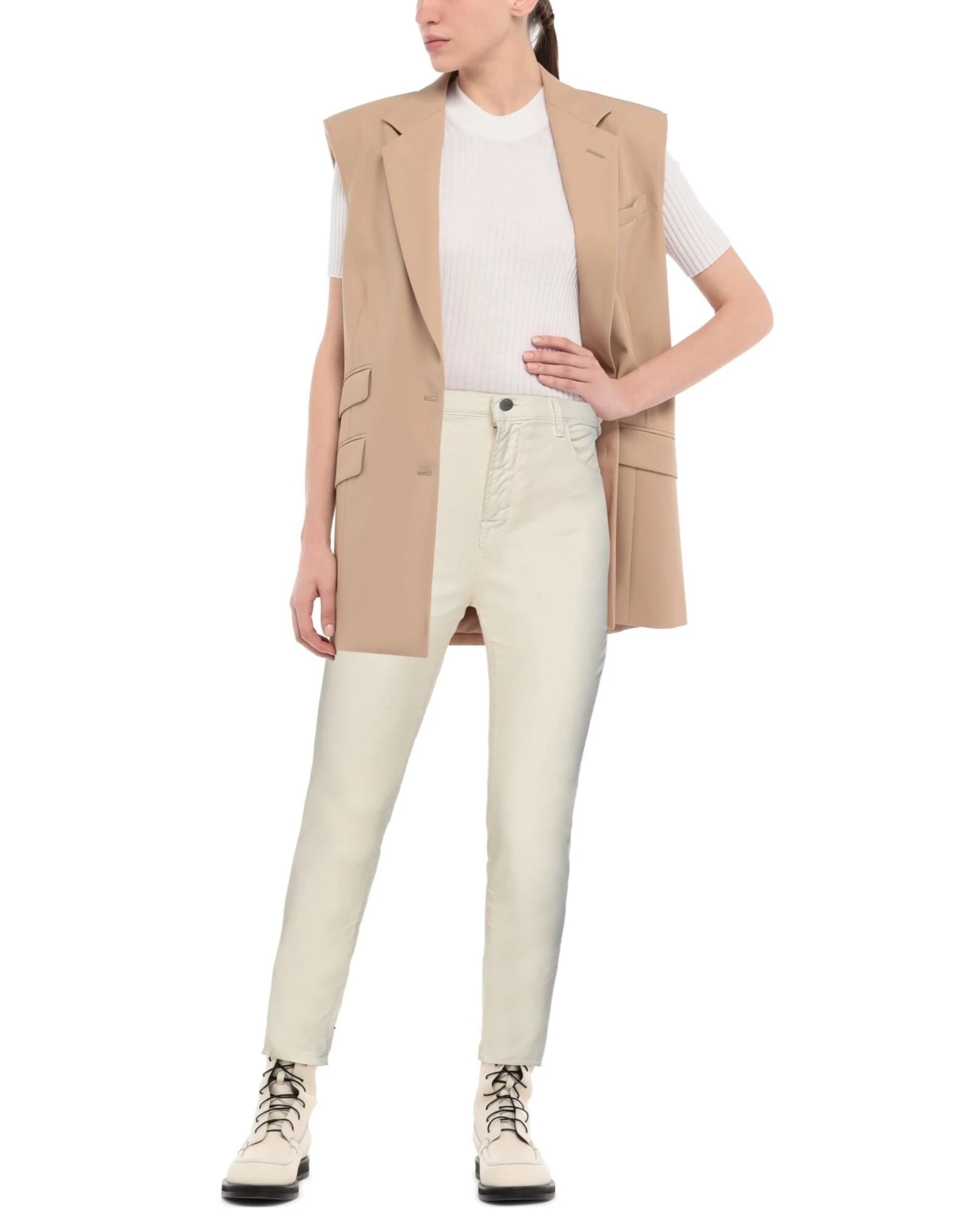 WANDERING Denim Pants For Women Ivory 2 WANDERING Denim Pants For Women Ivory - Image 2